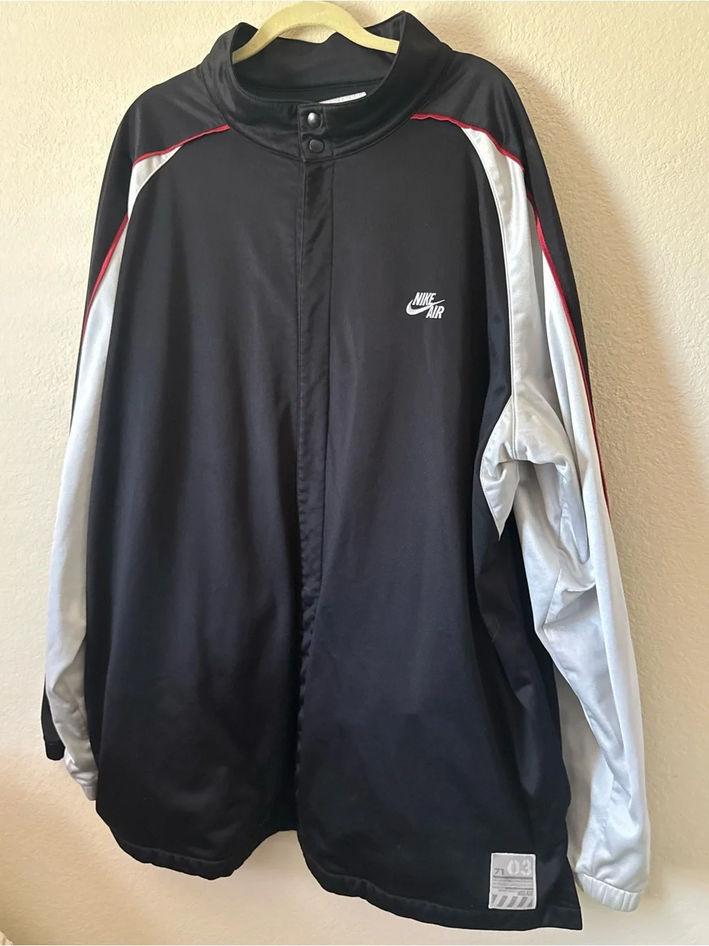 Nike Air Button Up Jacket Size 5x Men's Black and White Rare Vintage